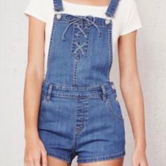 PacSun Pants - Pacsun Denim Lace Up Bib Front Shortalls